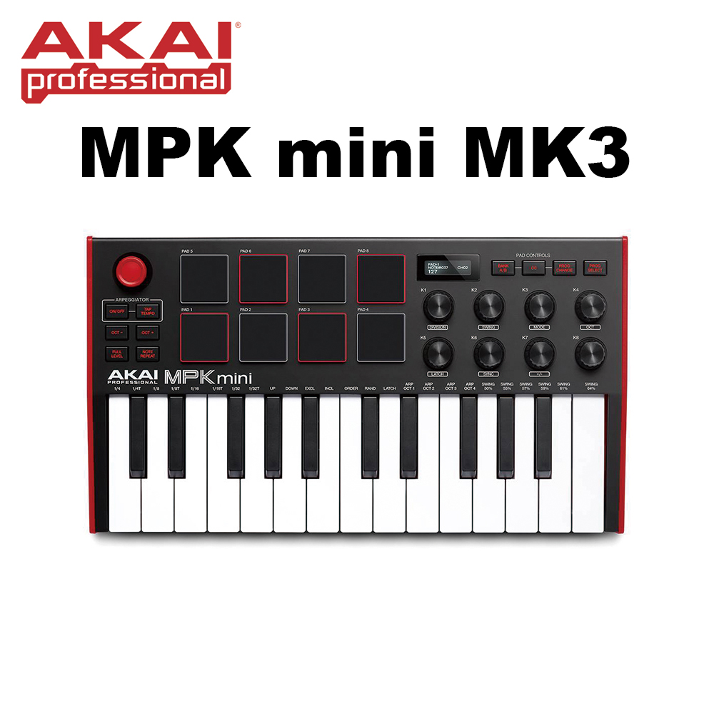AKAI Professional MPK Mini MKIII USB MIDI 鍵盤 (MPKMINI3) 公司貨