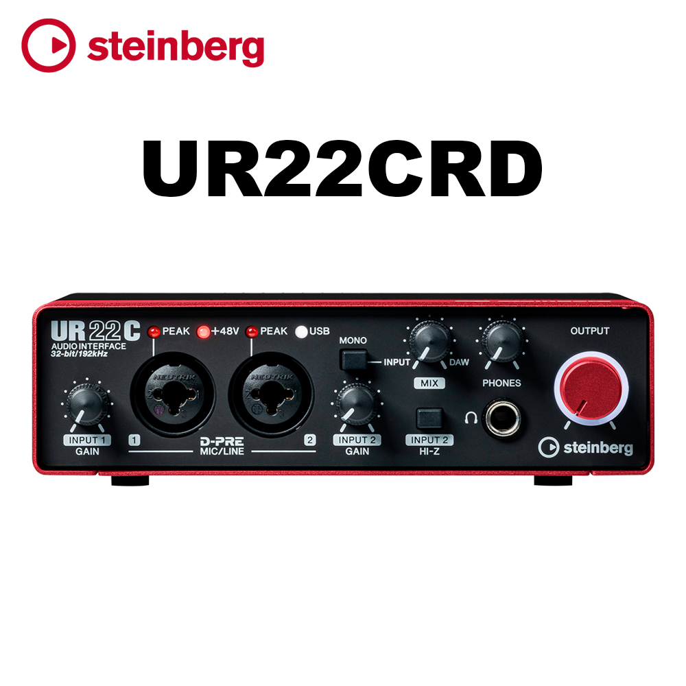 Steinberg UR22CRD USB 錄音介面 公司貨 -紅
