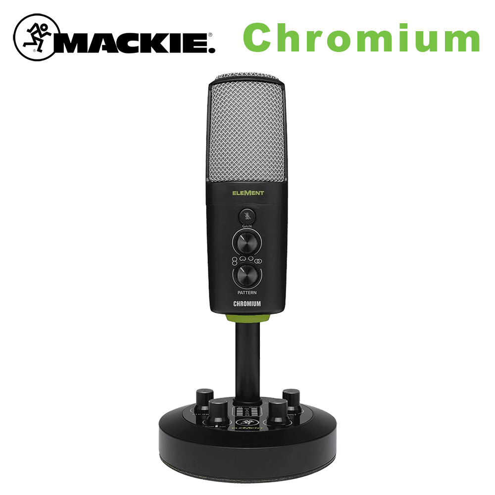Mackie Chromium USB 電容式麥克風 內建雙聲道混音器 公司貨