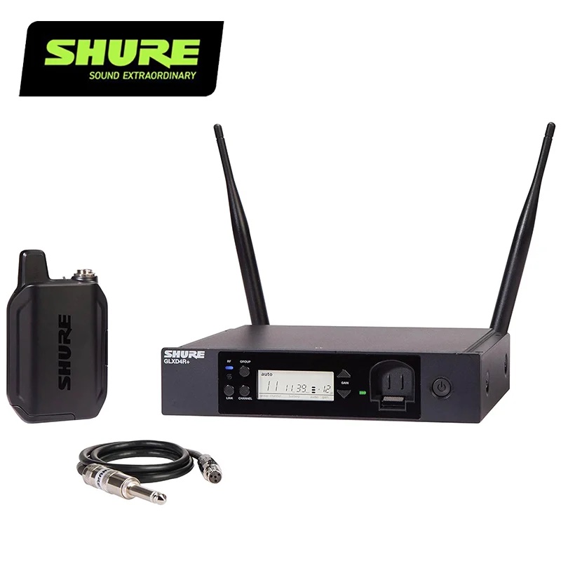 SHURE GLXD14R+ 雙頻專業數位無線系統-吉他/貝斯/低音均適用-原廠公司貨
