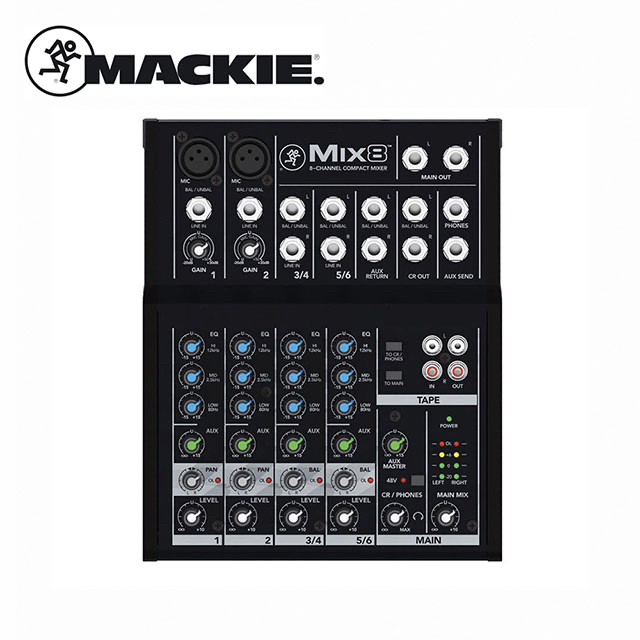 Mackie Mix8 小型混音器 8軌