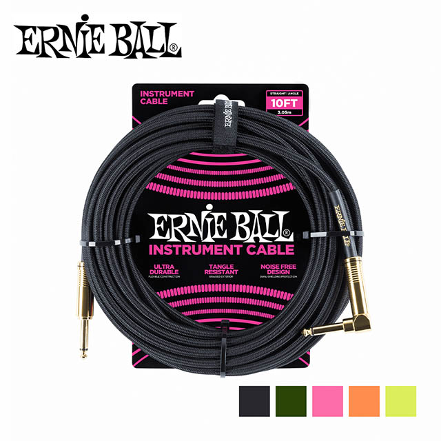 ERNIE BALL CABLE BRAIDED SA IL頭 3米 多色款