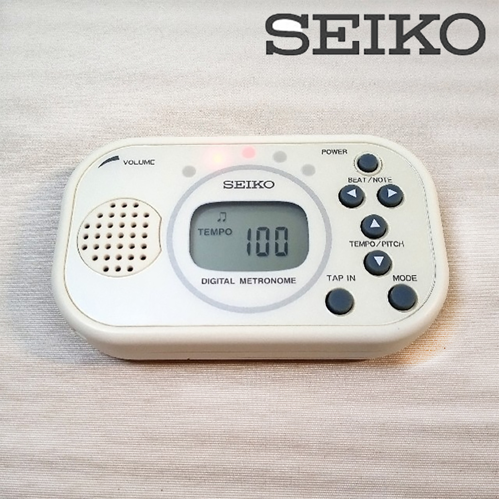 『SEIKO 精工』DM100 數位節拍器 / 可固定於譜架 / 白色 公司貨保固