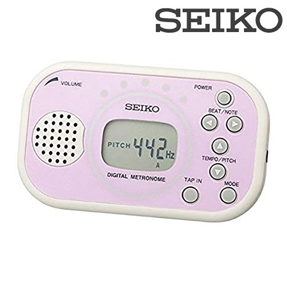 『SEIKO 精工』DM100 數位節拍器 / 可固定於譜架 / 紛紅色 公司貨保固