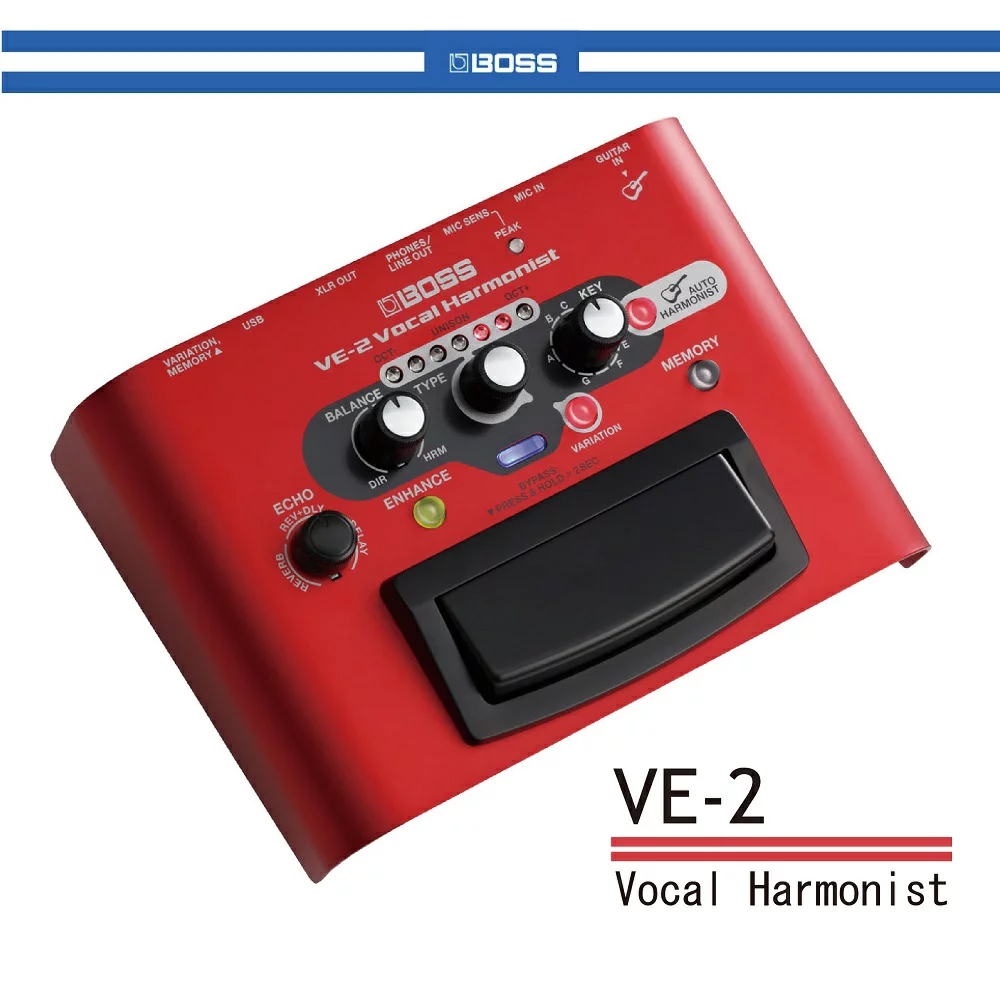 『BOSS 效果器』簡易使用的錄音室級人聲效果 VE-2 / 公司貨保固
