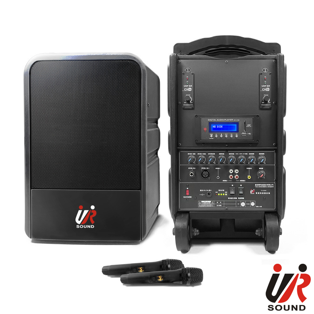 UR SOUND 180W藍芽/USB/SD雙頻移動式無線擴音機 PU-9S602NB