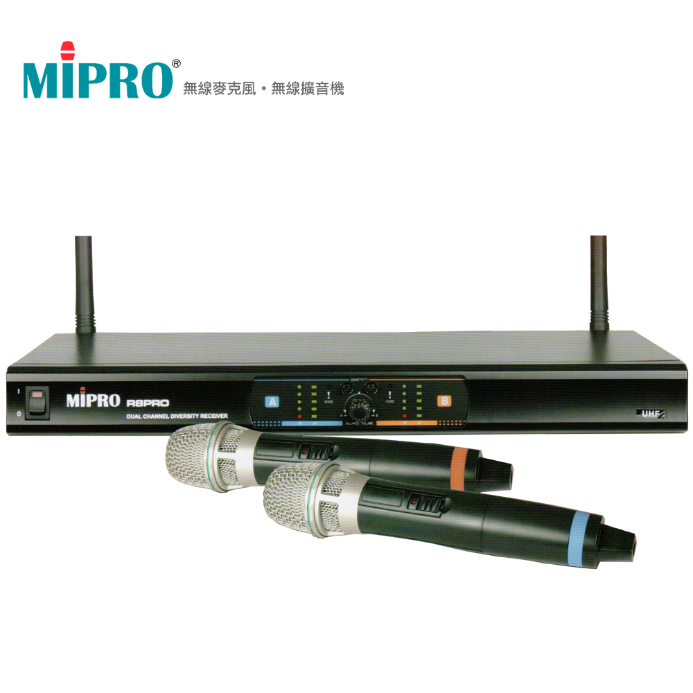 MIPRO R8 PRO 雙頻道自動選訊手握式無線麥克風