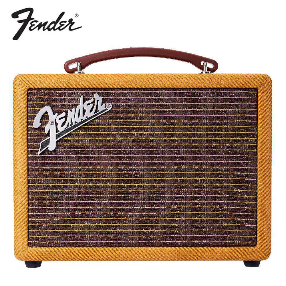 Fender Indio 2 攜帶式充電藍牙喇叭 (黃色斜紋)