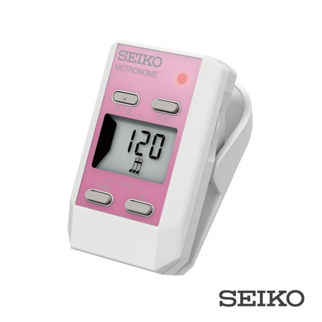 SEIKO DM51PE 夾式數位節拍器 粉紅｜可當時鐘
