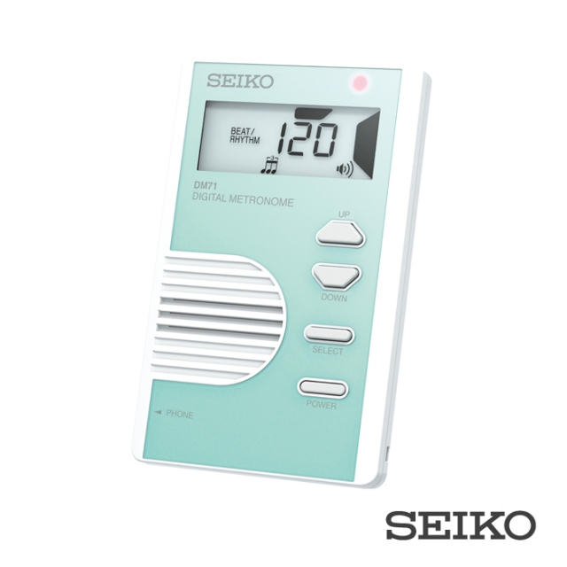 SEIKO DM71GE 數位節拍器 青檸綠｜可直立使用 附耳機孔