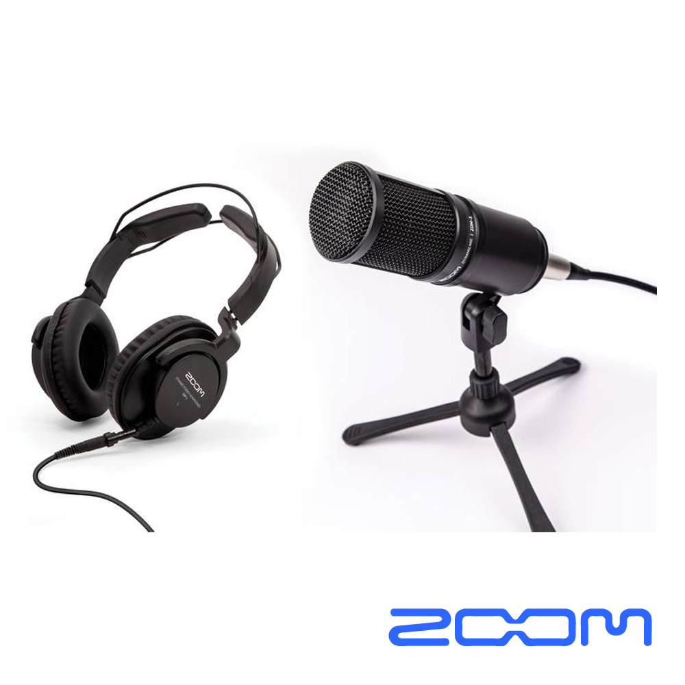 Zoom ZDM-1PMP PODCAST 麥克風套組 (海國)
