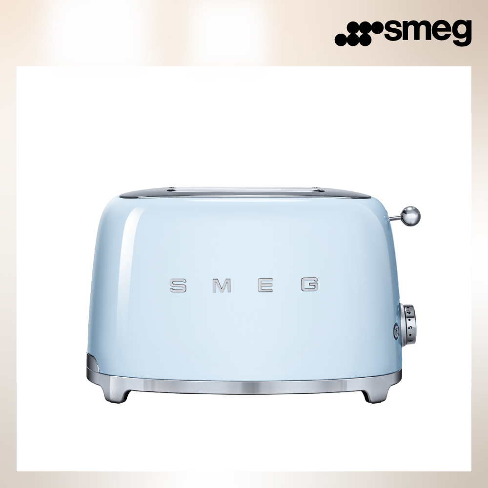 SMEG 義大利2片式烤麵包機-粉藍色