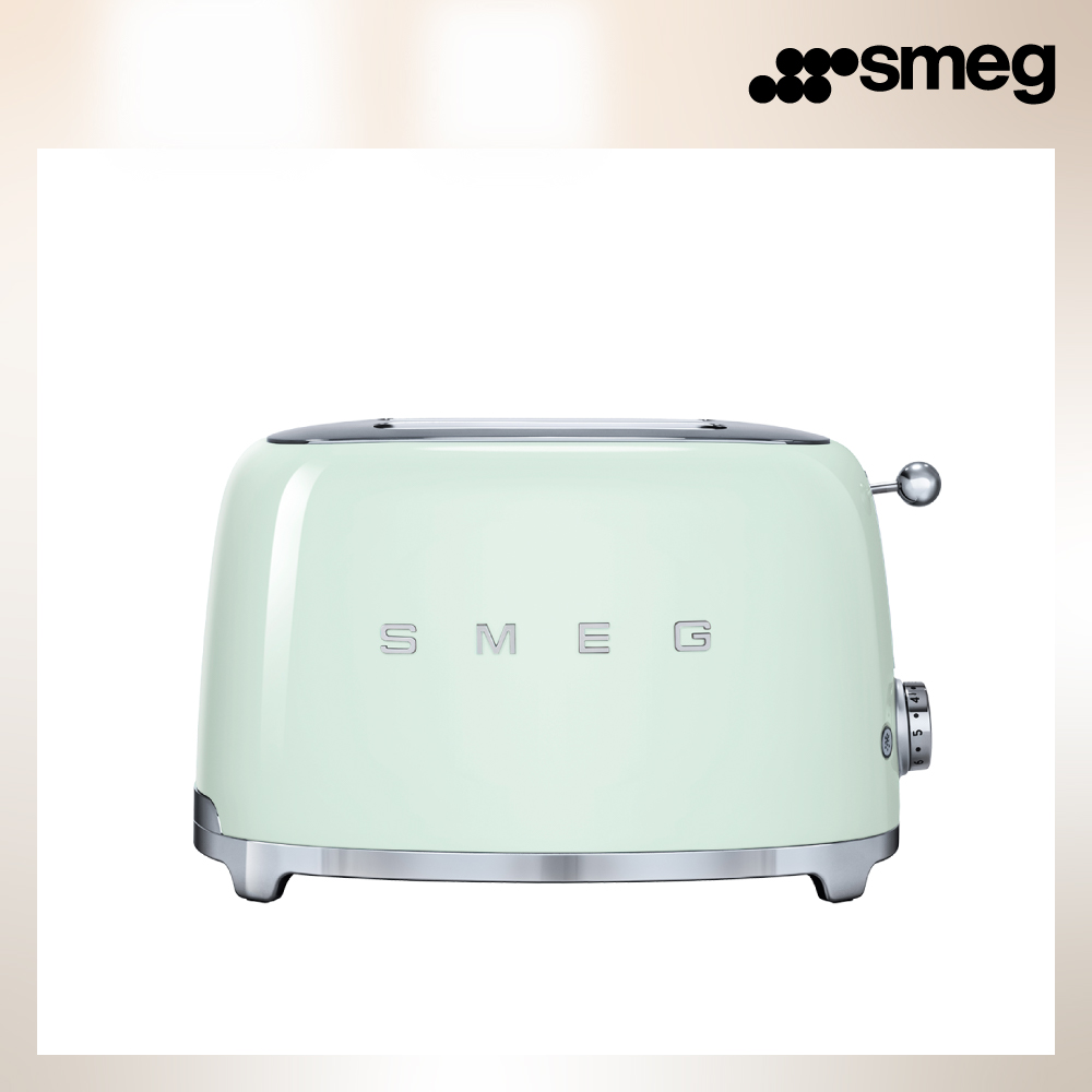 SMEG 義大利2片式烤麵包機-粉綠色