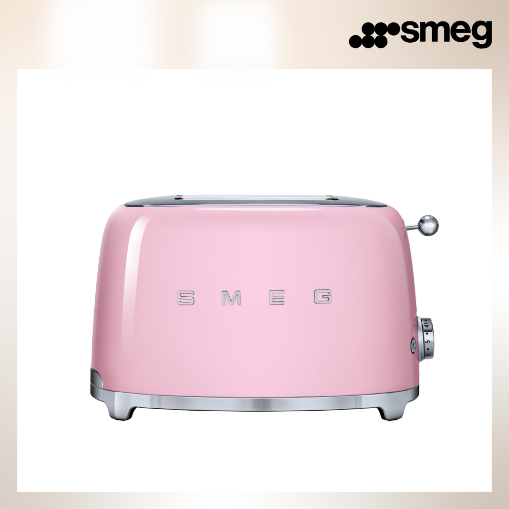 SMEG 義大利2片式烤麵包機-粉紅色