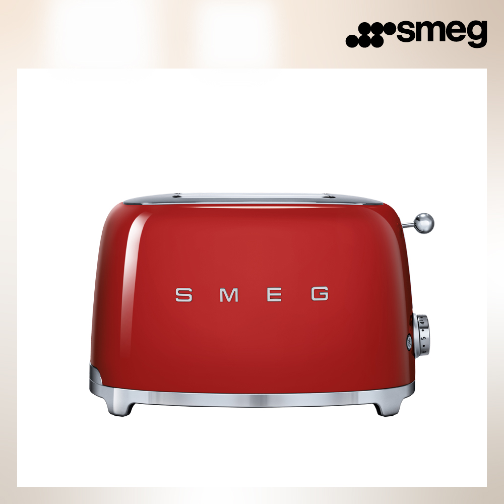 SMEG 義大利2片式烤麵包機-媚惑紅