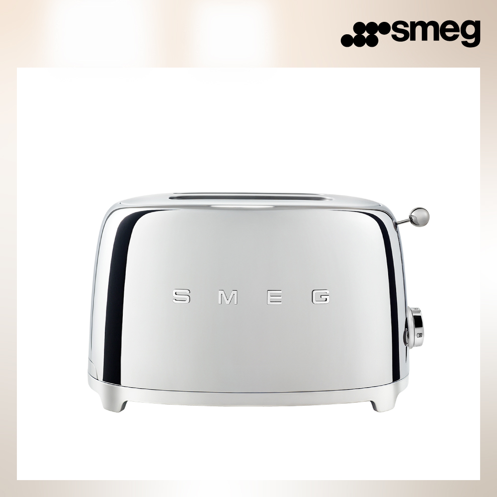 SMEG 義大利2片式烤麵包機-閃亮銀