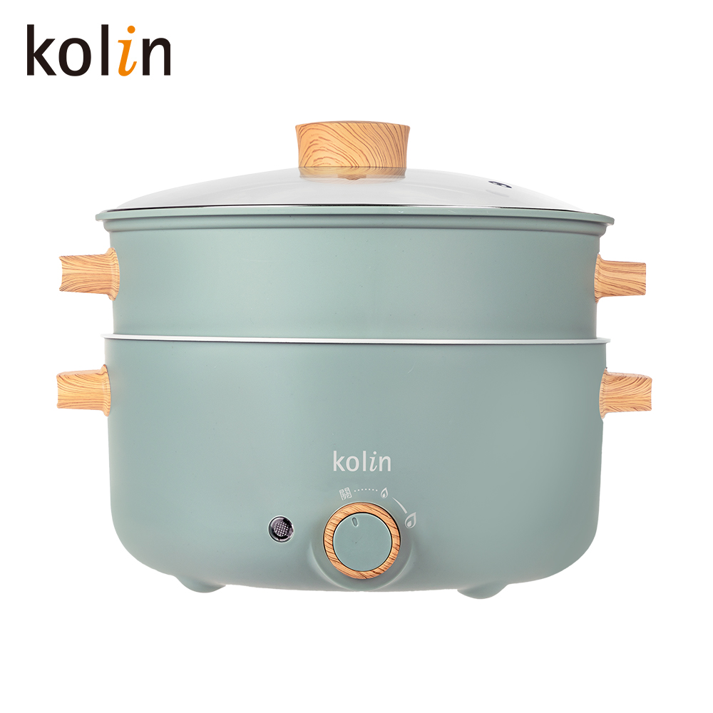 【Kolin歌林】3L多功能蒸煮料理鍋 KHL-SD2366-雪柳綠