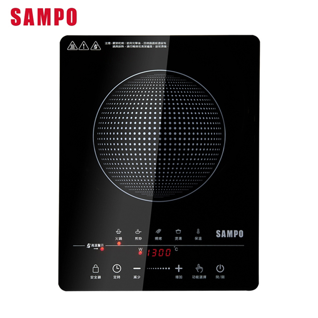 SAMPO 聲寶微電腦觸控不挑鍋黑晶電陶爐 KM-ZA13P