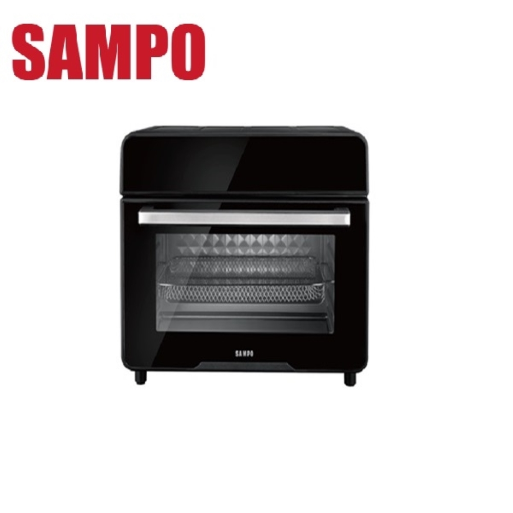 SAMPO 聲寶 22L 不鏽鋼碳素雙發熱氣炸電烤箱 KZ-KA22B -