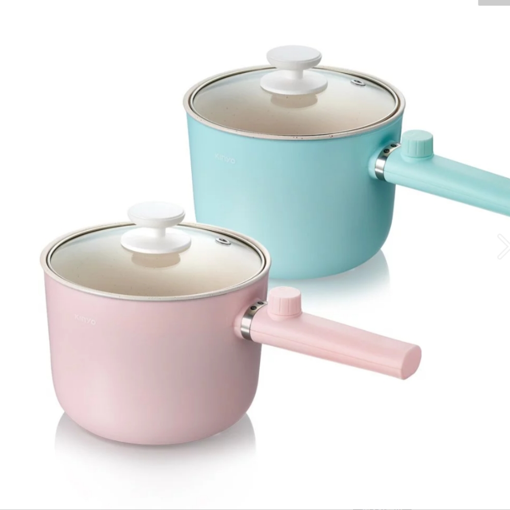 【KINYO】陶瓷快煮美食鍋 (FP-0871-BU)粉藍色