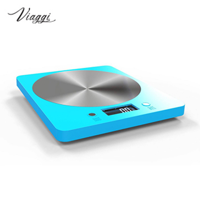 VIAGGI可掛式不鏽鋼電子料理秤(藍色)