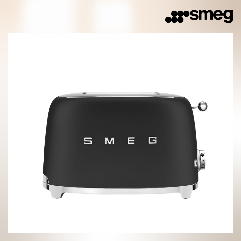 SMEG 義大利2片式烤麵包機-消光黑