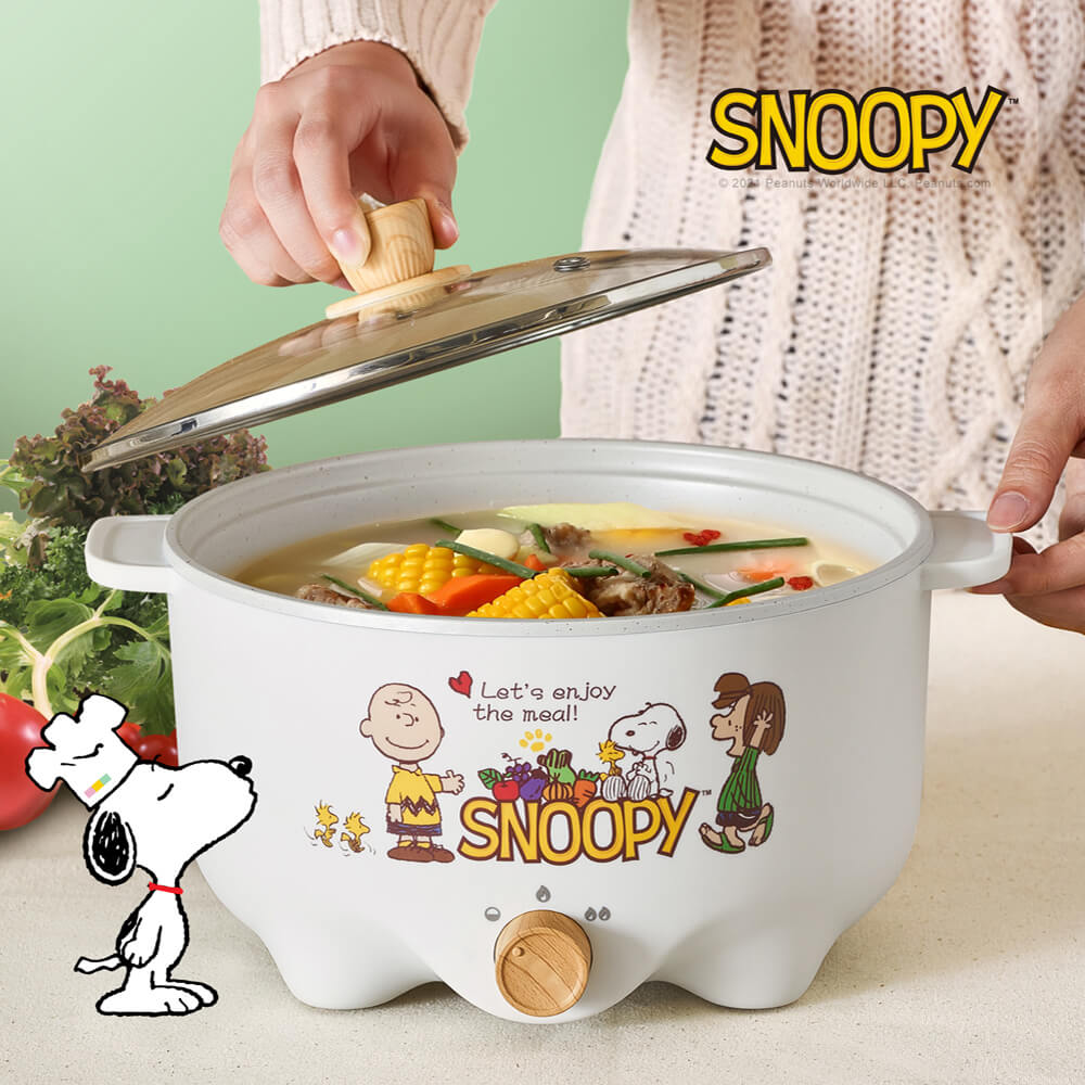 【SNOOPY 史努比】吃貨系列-S22不沾電湯鍋3L