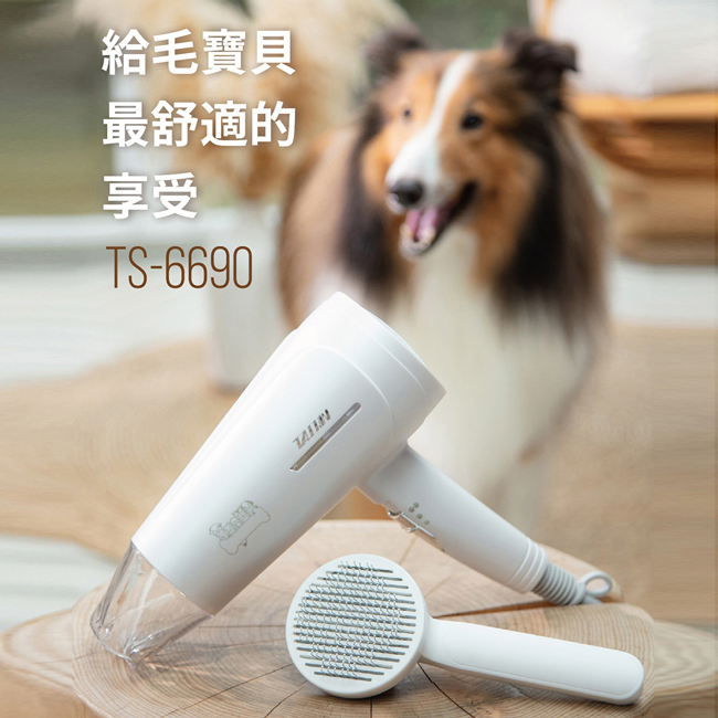 達新牌 光觸媒抗菌寵物吹風機(附寵物梳) TS-6690