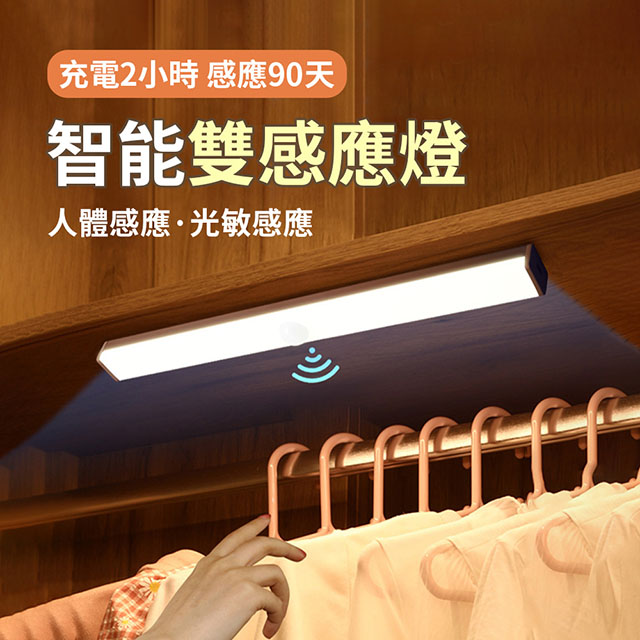OMG USB充電 磁吸式LED感應燈管 升級版多功能 小夜燈 宿舍燈 白光 21cm