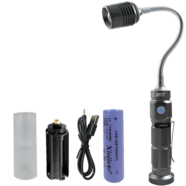Q&T 超亮度69W LED充電式調焦彎管工作燈 SY-T9029