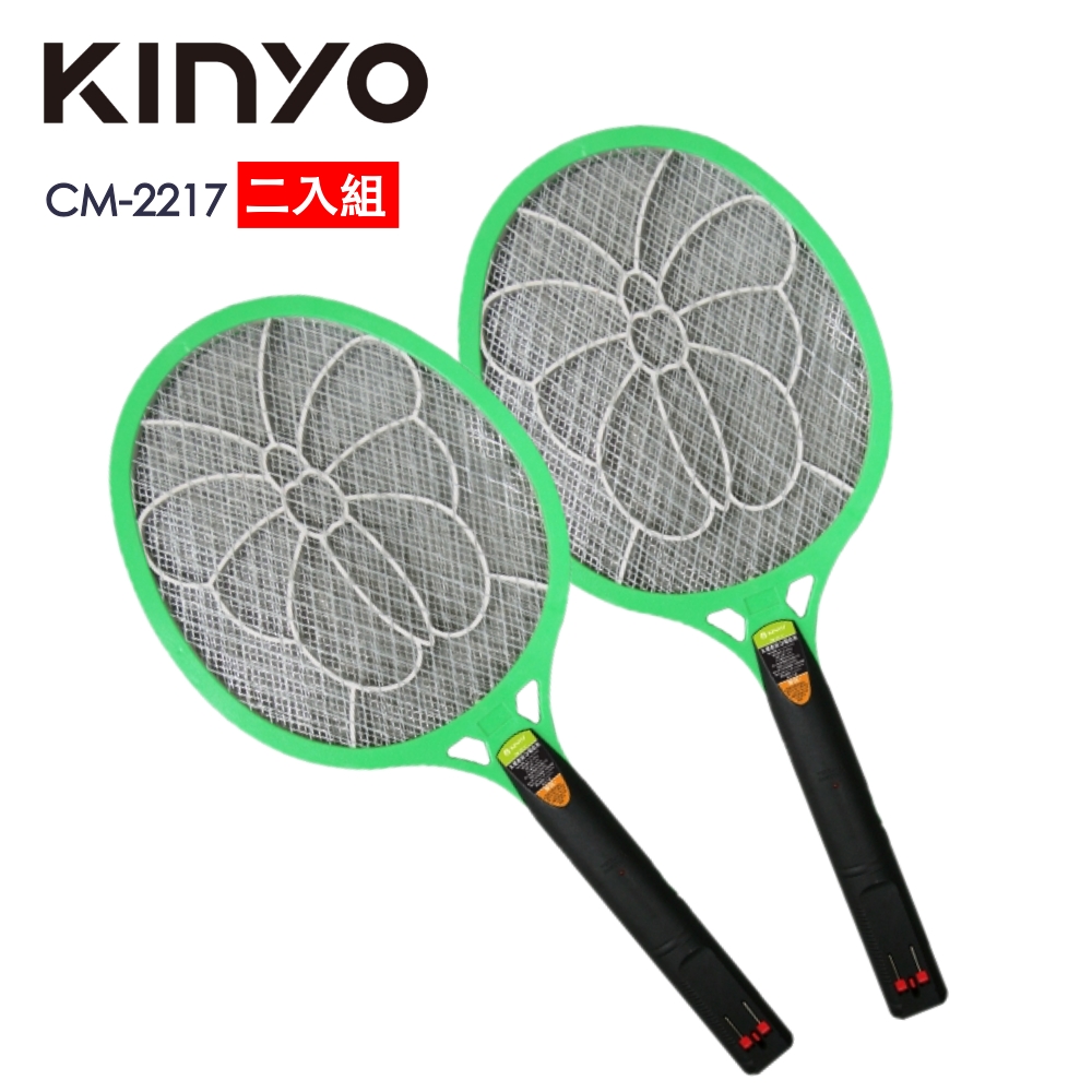 【二入組】KINYO大網面強力電蚊拍CM2217