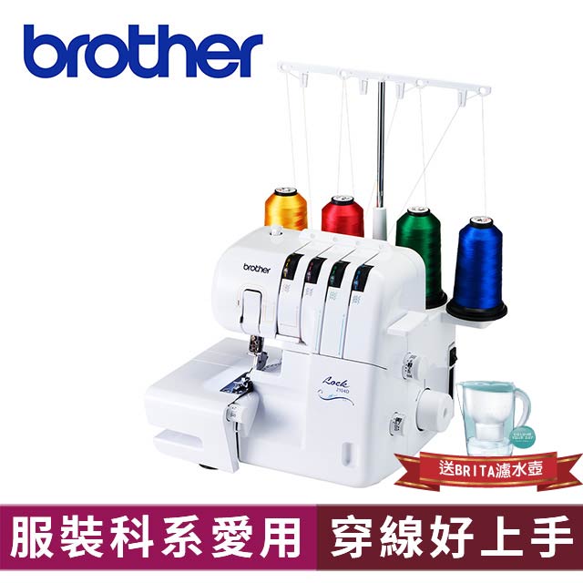 Brother 萬用型拷克機 2104D 是一款專業級洋裁製作機，支援3-4線2針拷克功能，適閤家庭與輕度專業裁縫使用。機器配備彩色穿線圖示，導引路徑一目瞭然，裁刀可升上收起設計，方便操作與儲存。四色線張力調整鈕與腳控制器，可精準調整車縫速度與張力，提升縫製品質。機體尺寸為34 x 26.29 x 5 cm，淨重6.3kg，總重8.0kg（含保麗龍包裝）。電壓為110V 60Hz，消費電力110W，燈泡消費電力15W。針趾幅度可調範圍為2-70mm，針趾密度可調範圍4，差動比可調範圍2，適合多種布料與縫製需求。新春特別贈送拷克線，是家庭縫紉與服裝設計的理想選擇。