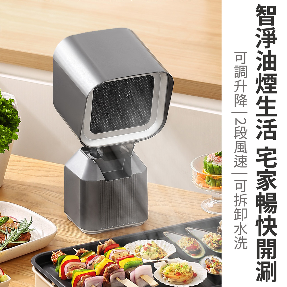 桌面抽油煙機 家用小型便攜式 油煙機 廚房大吸力吸油煙機 烤肉火鍋抽油煙機 可移動式排煙機