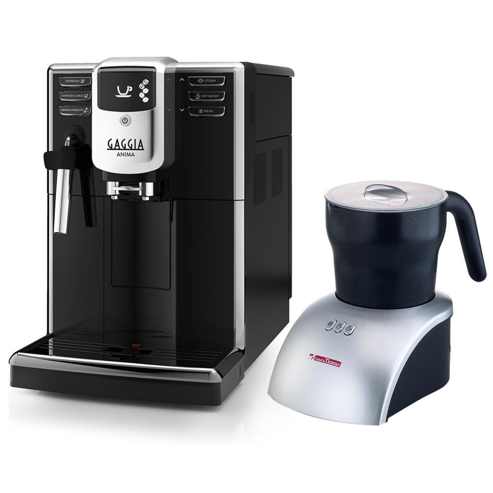GAGGIA ANIMA 全自動咖啡機 110V-(HG7272)+TIAMO 冰熱兩用電動奶泡壺 300ml (HG2409)