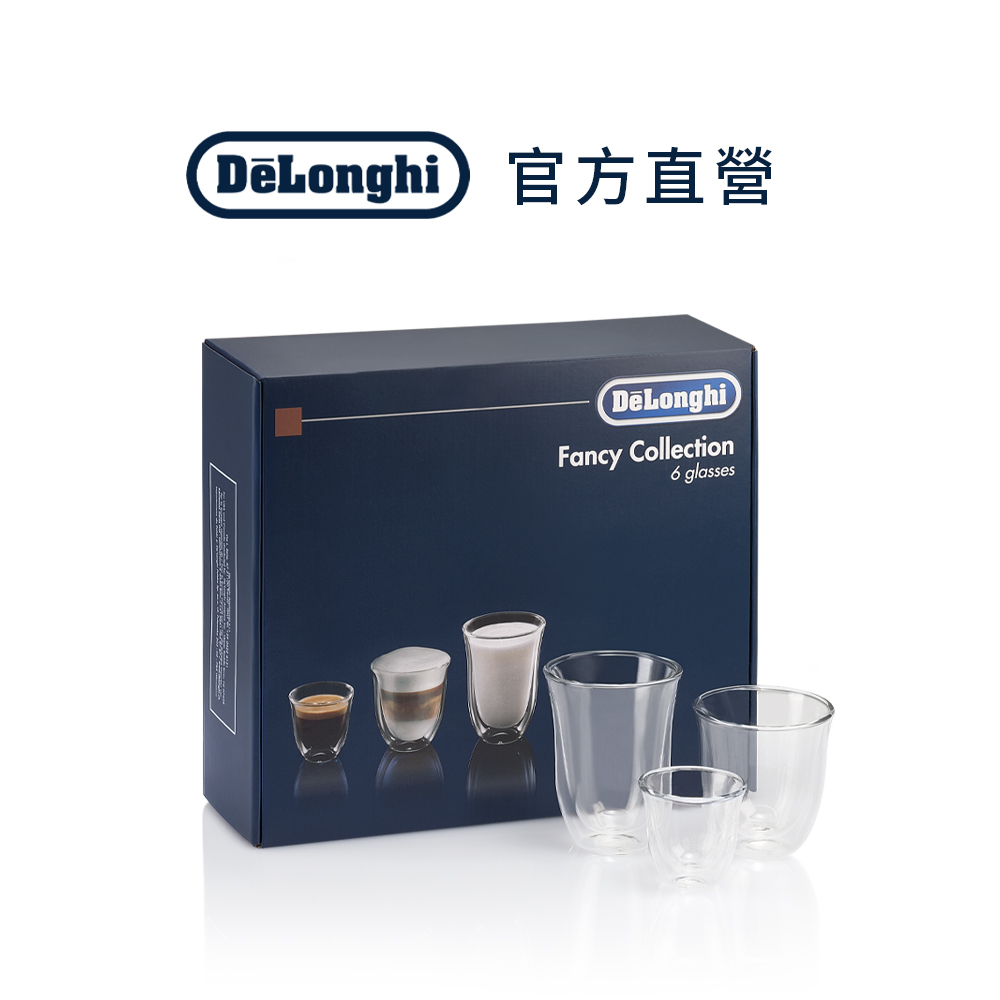 【Delonghi】雙層玻璃杯組3尺寸 (6入)