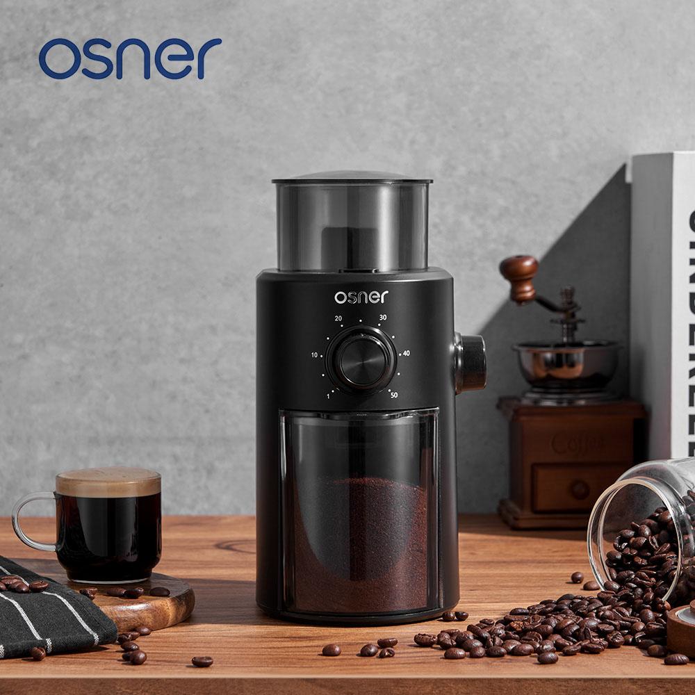 【Osner韓國歐紳】ELBEAN 經典電動咖啡磨豆機(KWG-200) 平刀式研磨盤/粗細可調/可拆清潔