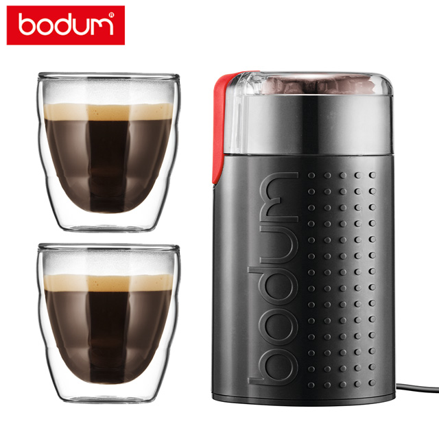 bodum 咖啡研磨機+雙層玻璃杯