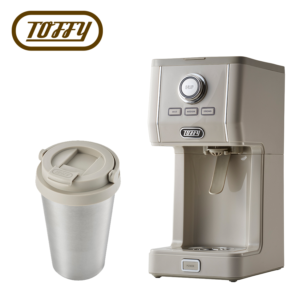 日本Toffy Direct Drip 咖啡機 灰杏白 K-CM12