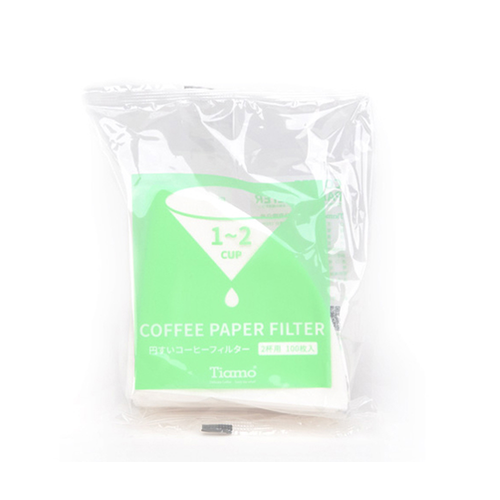 Tiamo V01 漂白圓錐咖啡濾紙 1-2人 100入日本製*1包(HG5596W)