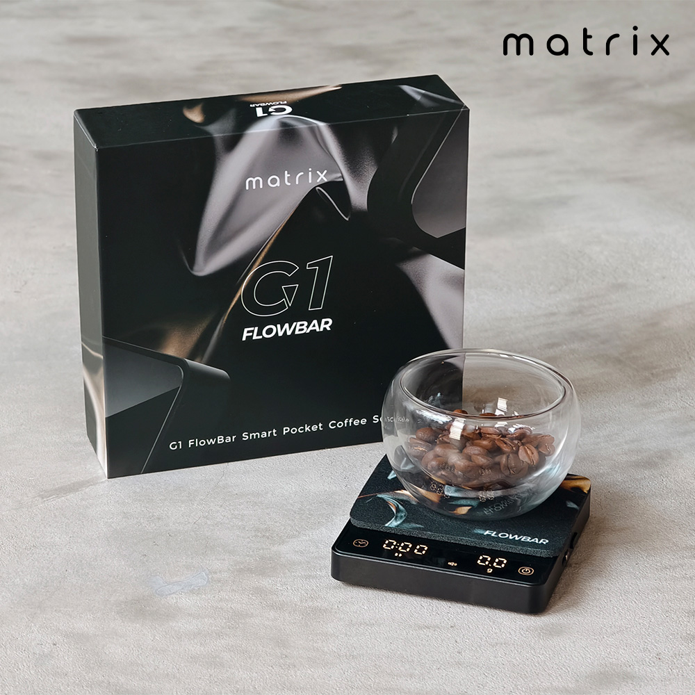 【Matrix】G1 FlowBar 便攜式玻璃金屬流速咖啡電子秤