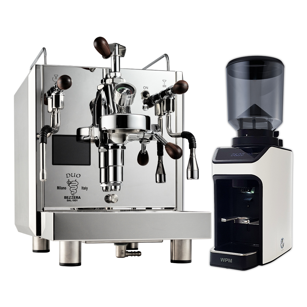 BEZZERA R Flow Control 咖啡機手控版-白色110V+WPM ZD-17OD磨豆機-白色(HG1179WH+HG7302MWH)
