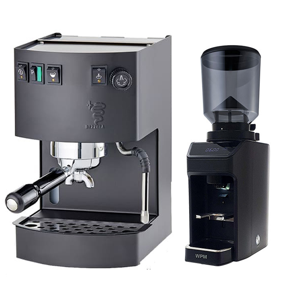 BEZZERA HOBBY 玩家級半自動咖啡機 (霧黑色) 110V+ WPM ZD-17OD磨豆機 110V (霧黑)