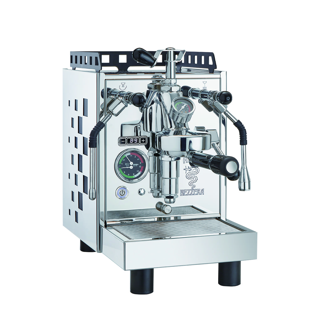 BEZZERA 貝澤拉 R ARIA TOP MN PID 附流量控制專業級半自動咖啡機110V (不鏽鋼 / 方格版) V
