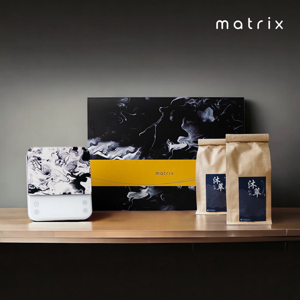 【Matrix】x【沐萃咖啡】聯名禮盒組-M1 PRO 咖啡電子秤+衣索比亞(水洗200g)+哥斯大黎加(蜜處理200g)