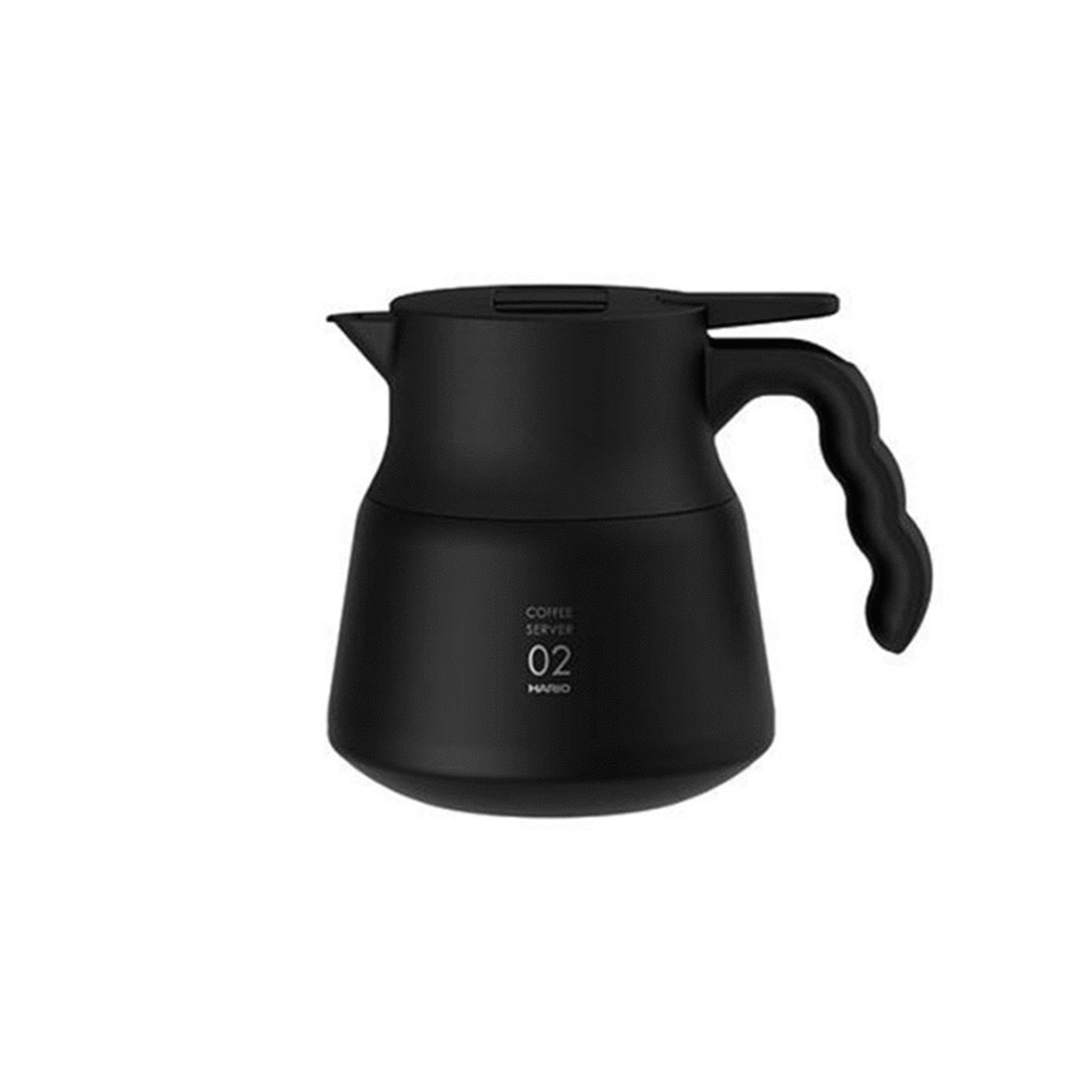 【HARIO官方】V60 VHSN系列雙層真空不鏽鋼保溫咖啡壺PLUS 02 600ml(2~5杯)-黑色VHSN-60-B