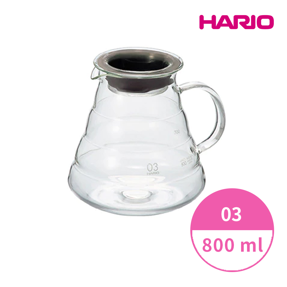 [ HARIO 雲朵系列 V60雲朵80咖啡 03 玻璃分享壺-透明 800ml