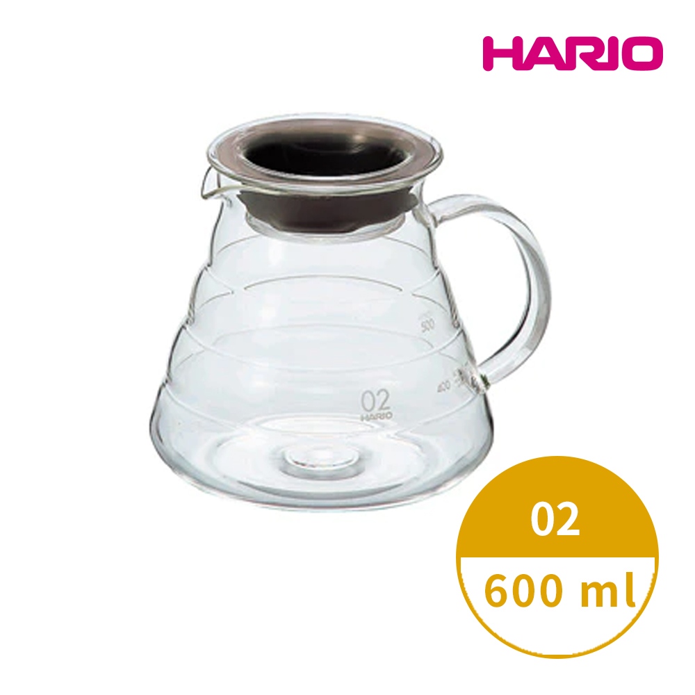 [ HARIO 雲朵系列 V60雲朵60咖啡 02 玻璃分享壺-透明 600ml