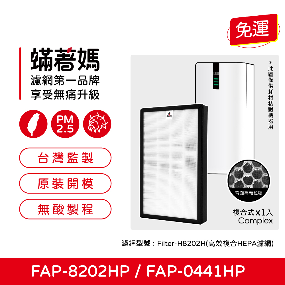 蟎著媽 濾網 適用 FRIGIDAIRE 富及第 FAP-8202HP FAP-0441HP 空氣清淨機