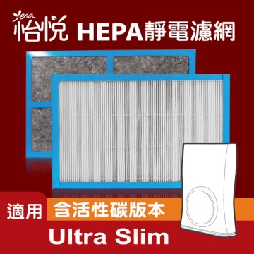 【怡悅HEPA靜電濾網】適用於3m淨呼吸Slimax超薄型空氣清靜機-四片裝