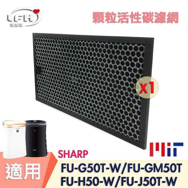【顆粒活性碳濾網】適用SHARP夏普FU-G50T FU-GM50T FU-H50 FU-J50T-1入